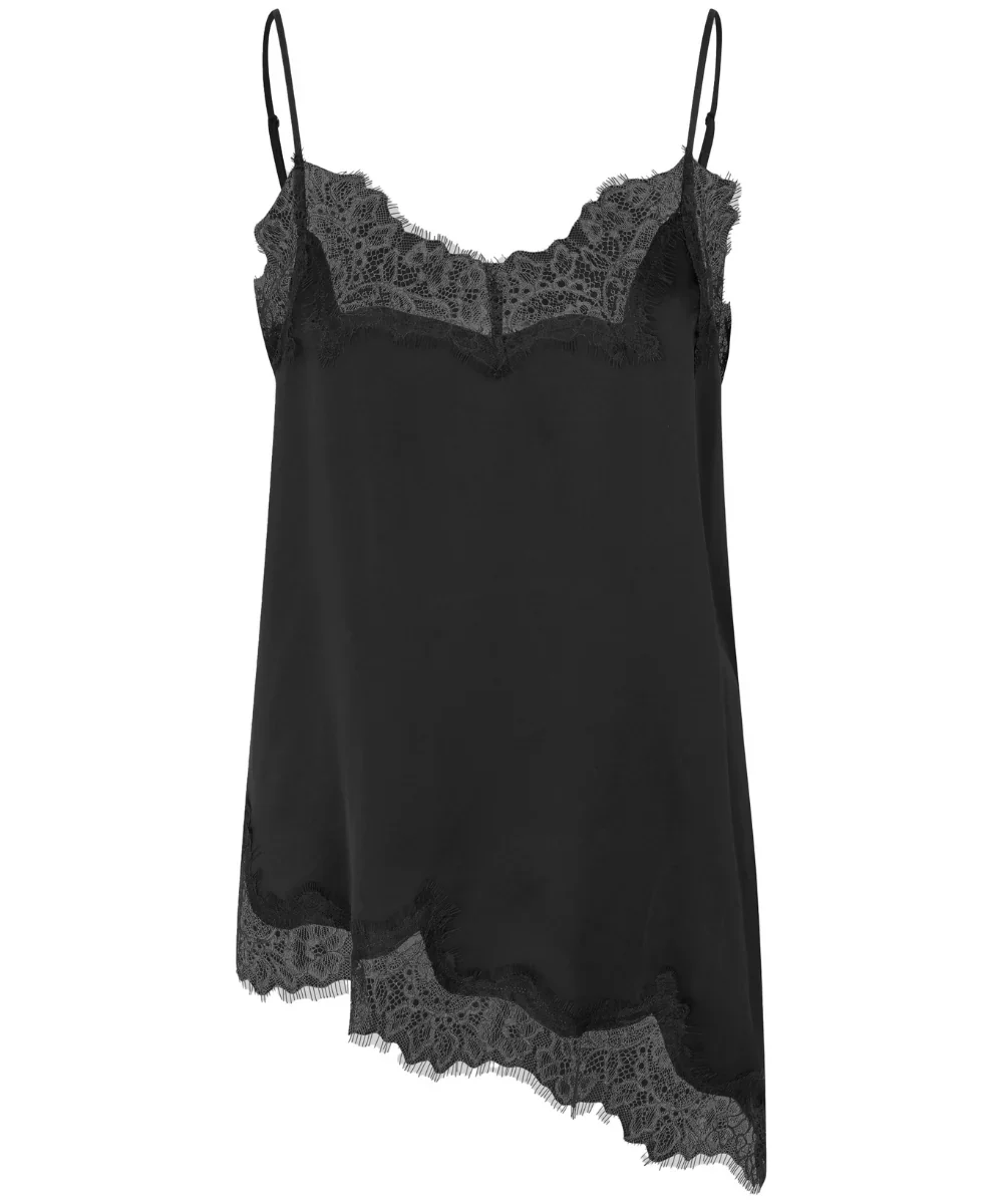 Second Female Lacia Strap Top - Black