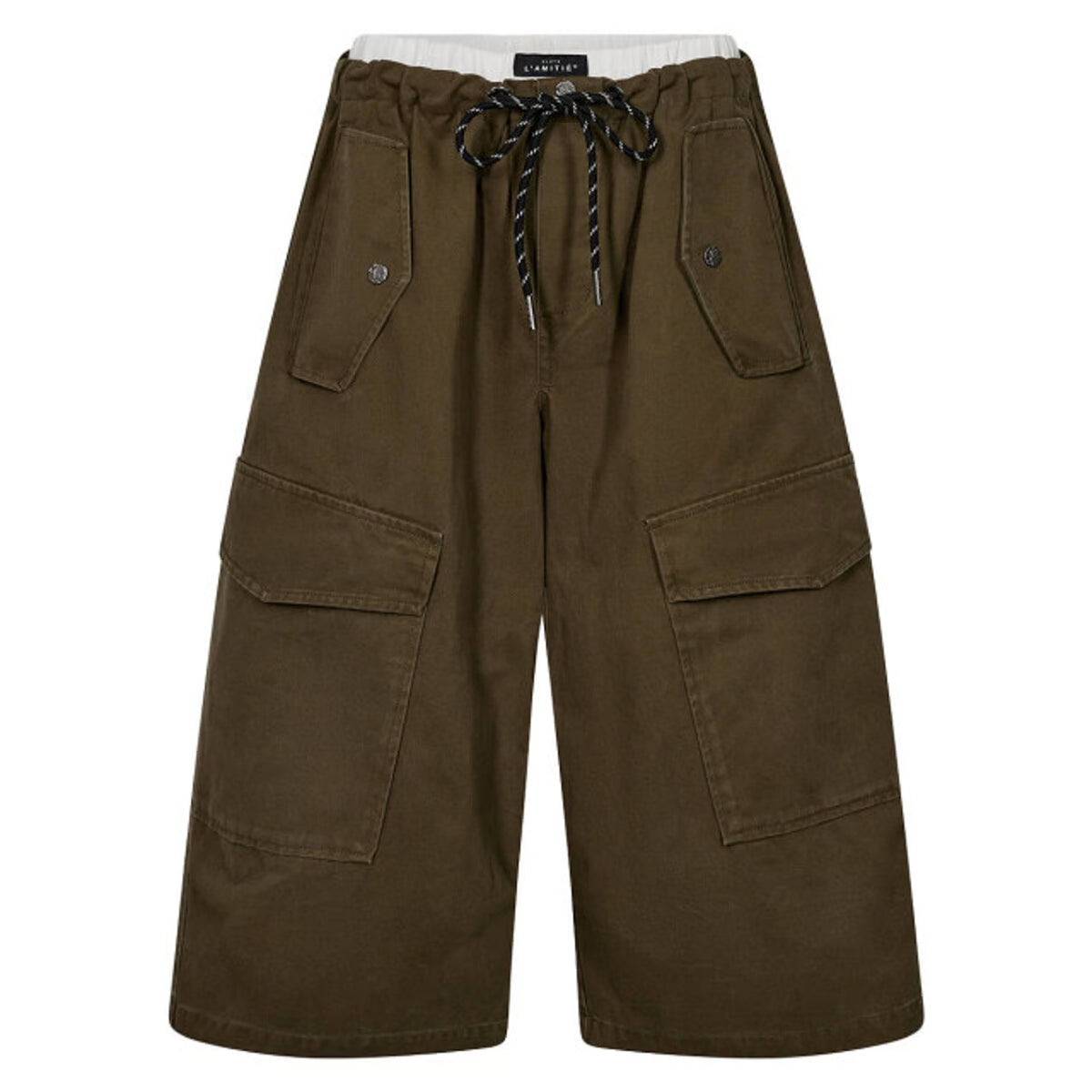 Haute l'Amitié Pull On Cargo Bermudas - Army