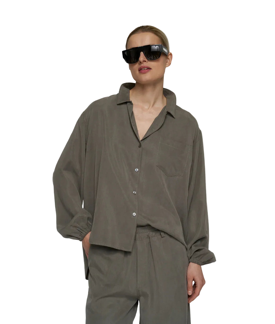 10Days Lyocell Shirt - Dark Fog