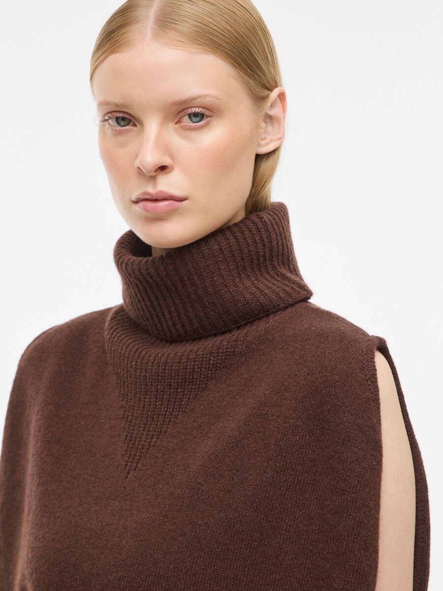 Rouge Edit Cleo Roll Neck Knit - Chicory Coffee