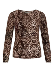 Rouge Edit Sari LS O-Neck Top - Chicory Coffee