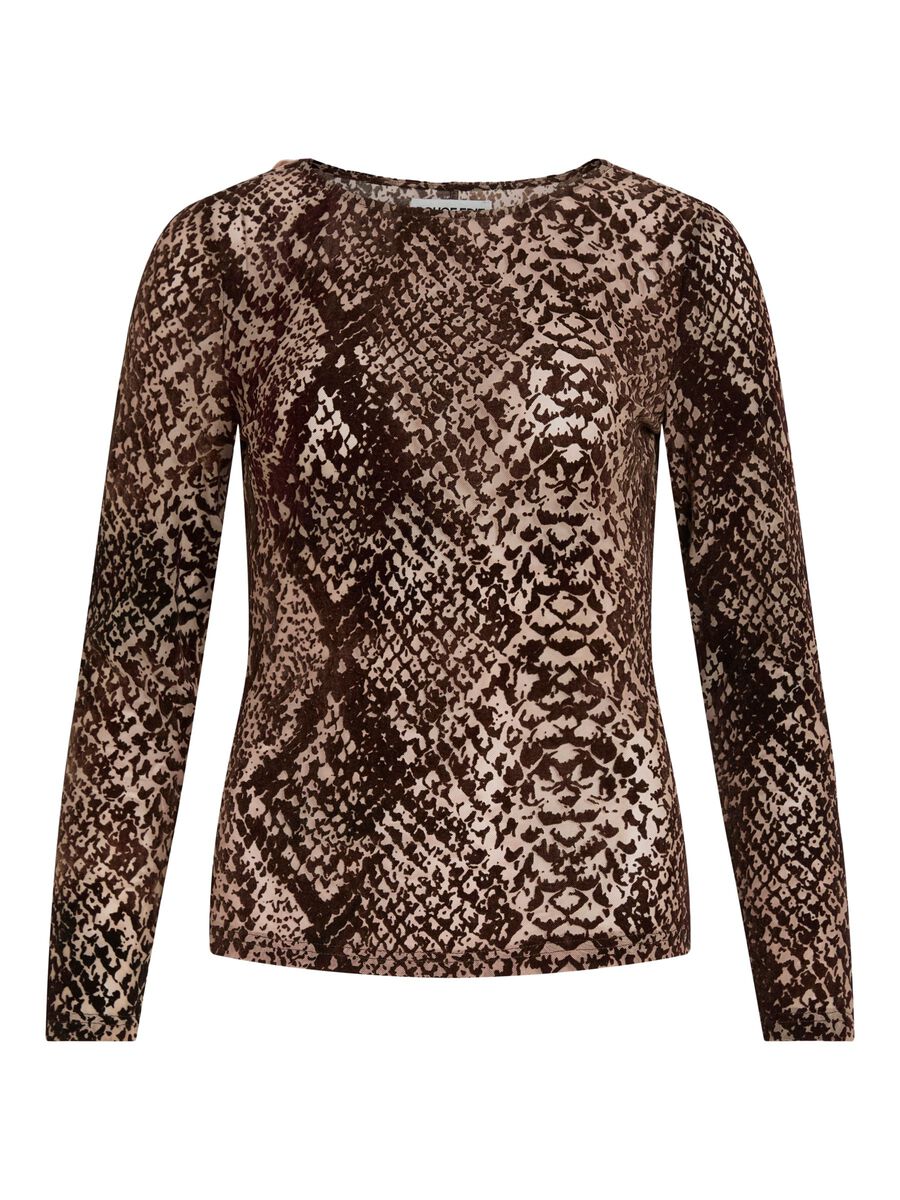 Rouge Edit Sari LS O-Neck Top - Chicory Coffee