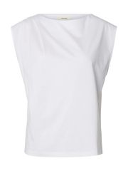 Selected Femme Calli Sleeveless Top - Bright White