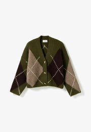 Noella Laiana Knit Cardigan - Avocado Green Mix