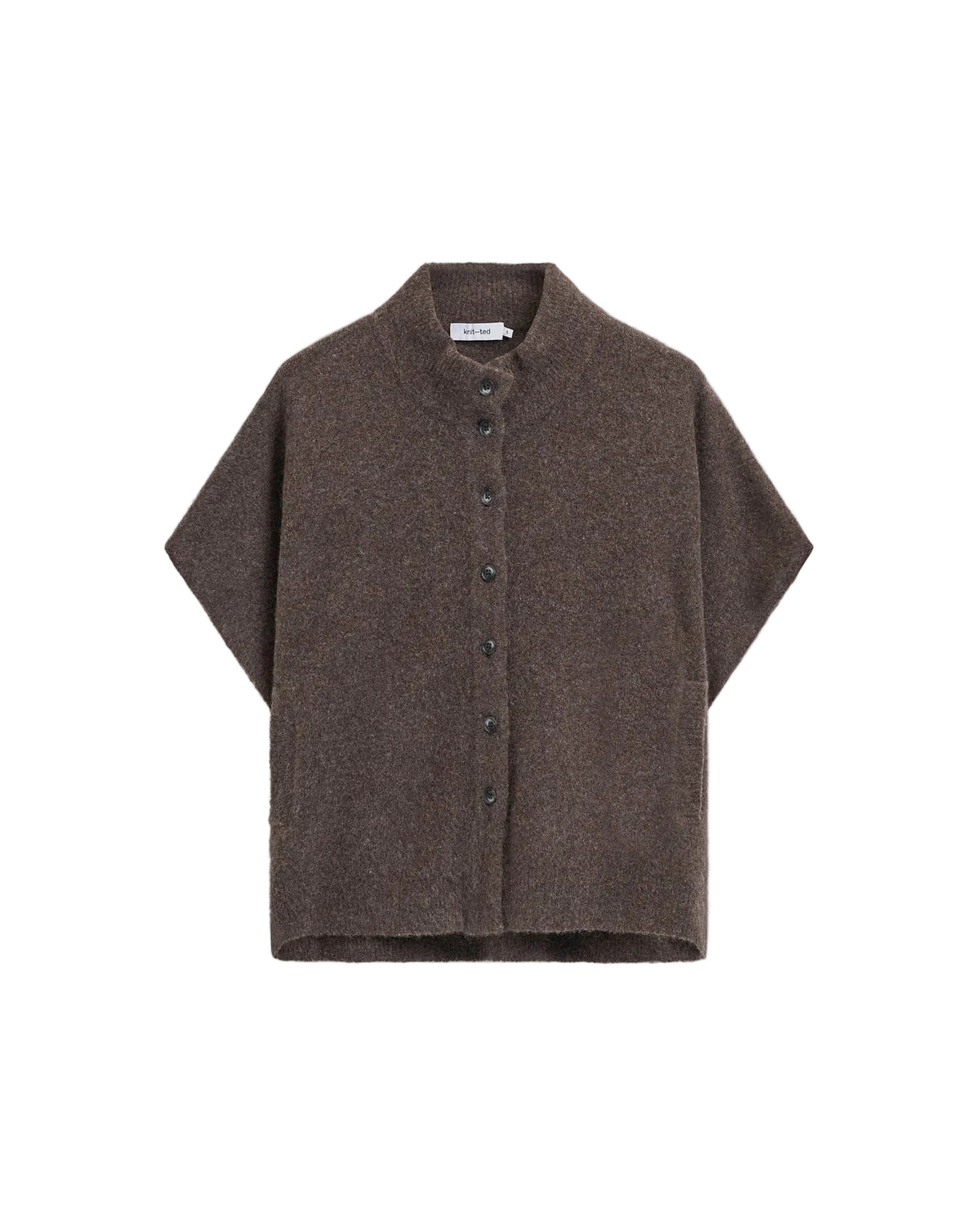 Knit-ted Tove Poncho - Choco