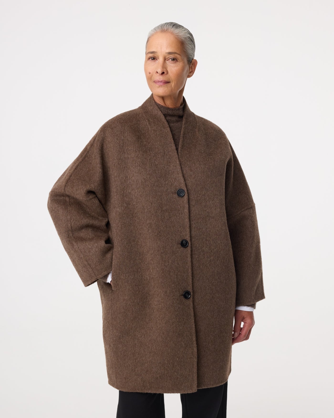 Knit-ted Ines Coat - Choco