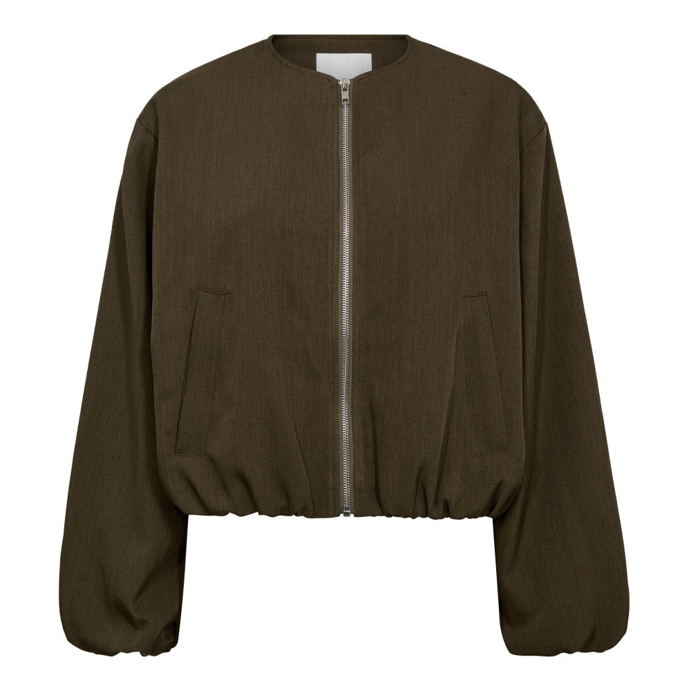 Co'couture Luna Balloon Zip Jacket - Military Olive