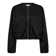Co'couture Clover Dot Balloon Jacket - Black