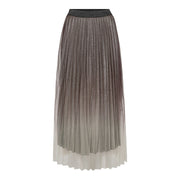 Co'couture Glitter Plissé Skirt - Dark Brown