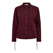 Co'couture Poppy Eyelet Tie Shirt - Winered