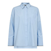 Co'couture Donna Fold Cuff Shirt - Pale Blue