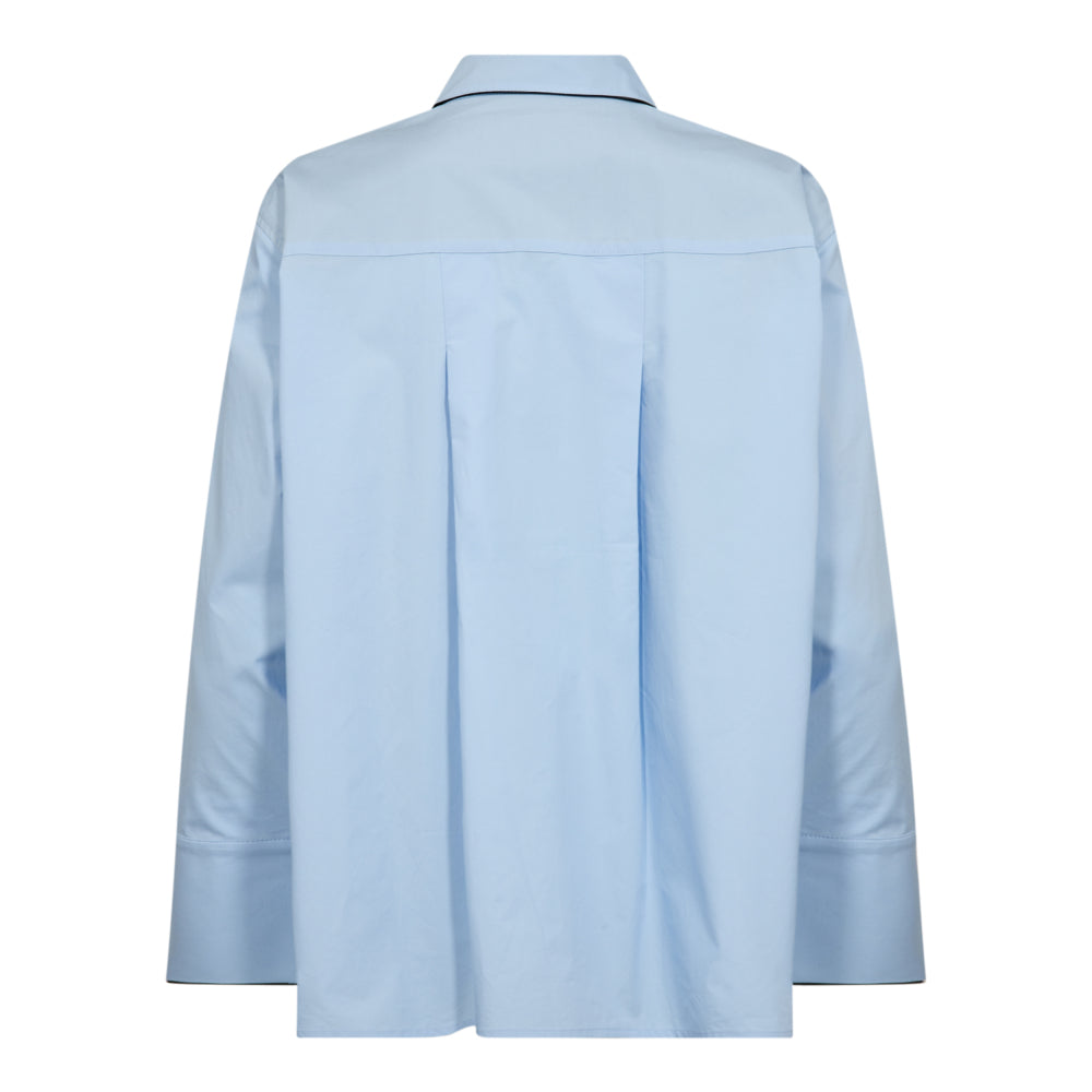 Co'couture Donna Fold Cuff Shirt - Pale Blue