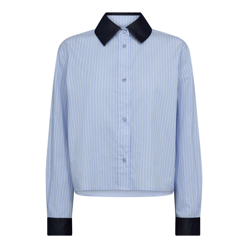 Co'couture Nelson Stripe Shirt - Pale Blue
