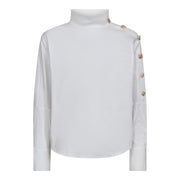 Co'couture Sanna Asym Button Blouse - White