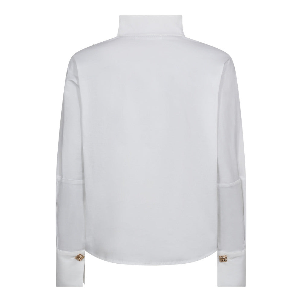 Co'couture Sanna Asym Button Blouse - White