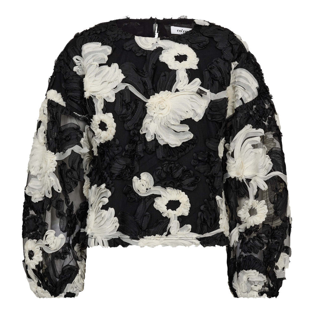 Co'couture Fleur Fluffy Blouse - Black