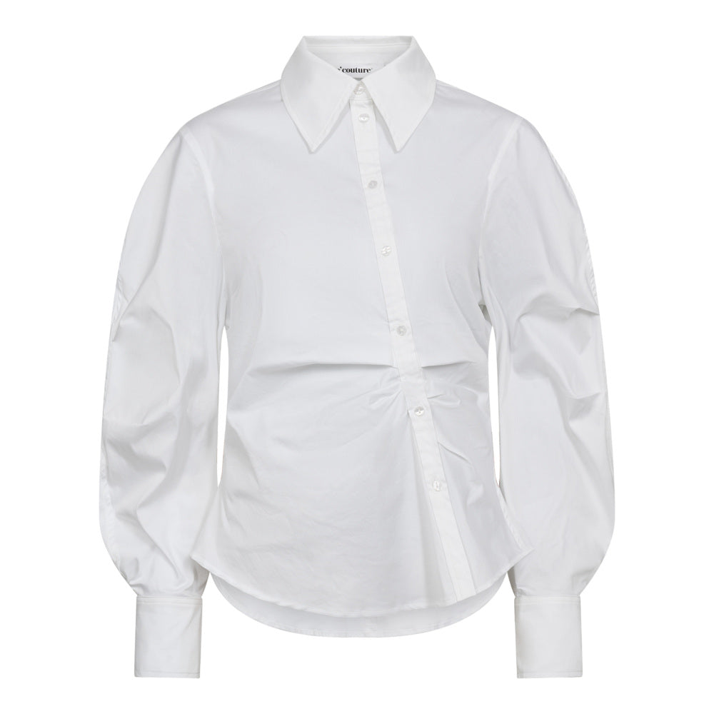 Co'couture Sanna Asym Placket Shirt - White