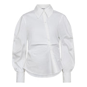 Co'couture Sanna Asym Placket Shirt - White