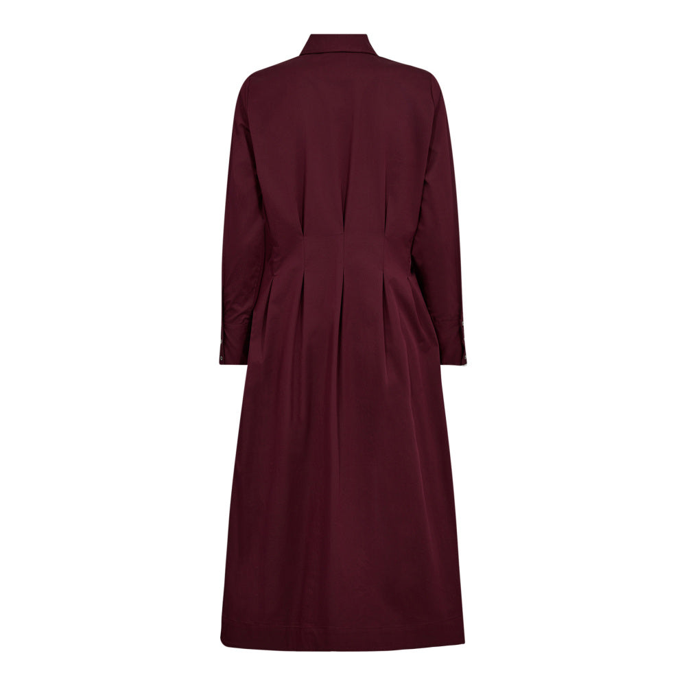 Co'couture Poppy Shirt Long Dress - Winered