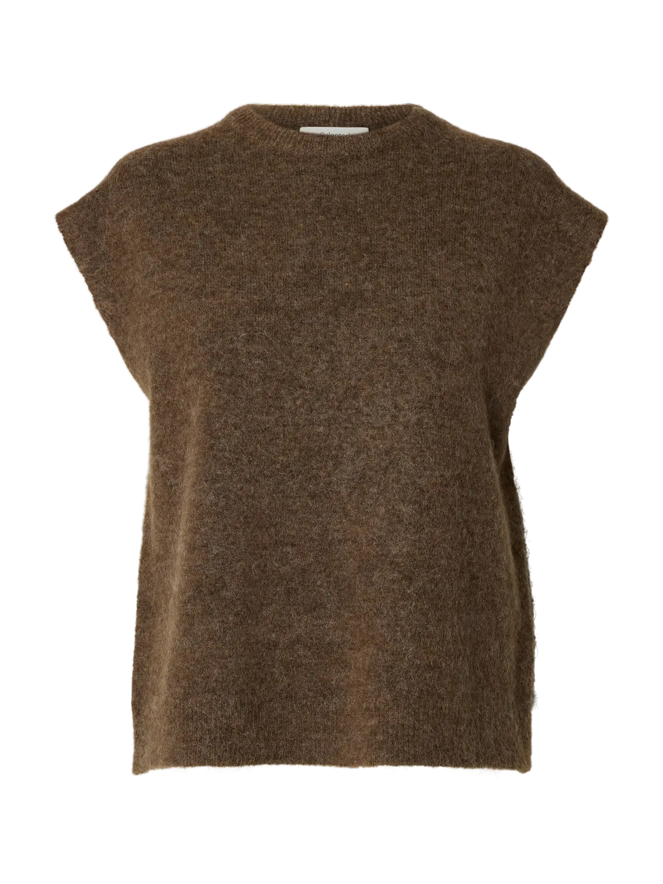Selected Femme Lulu Sleeveless Knit Vest - Dachshund Melange
