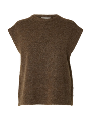 Selected Femme Lulu Sleeveless Knit Vest - Dachshund Melange