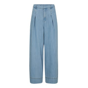 Co'couture Tilly Pleat Pant - Fade Denim