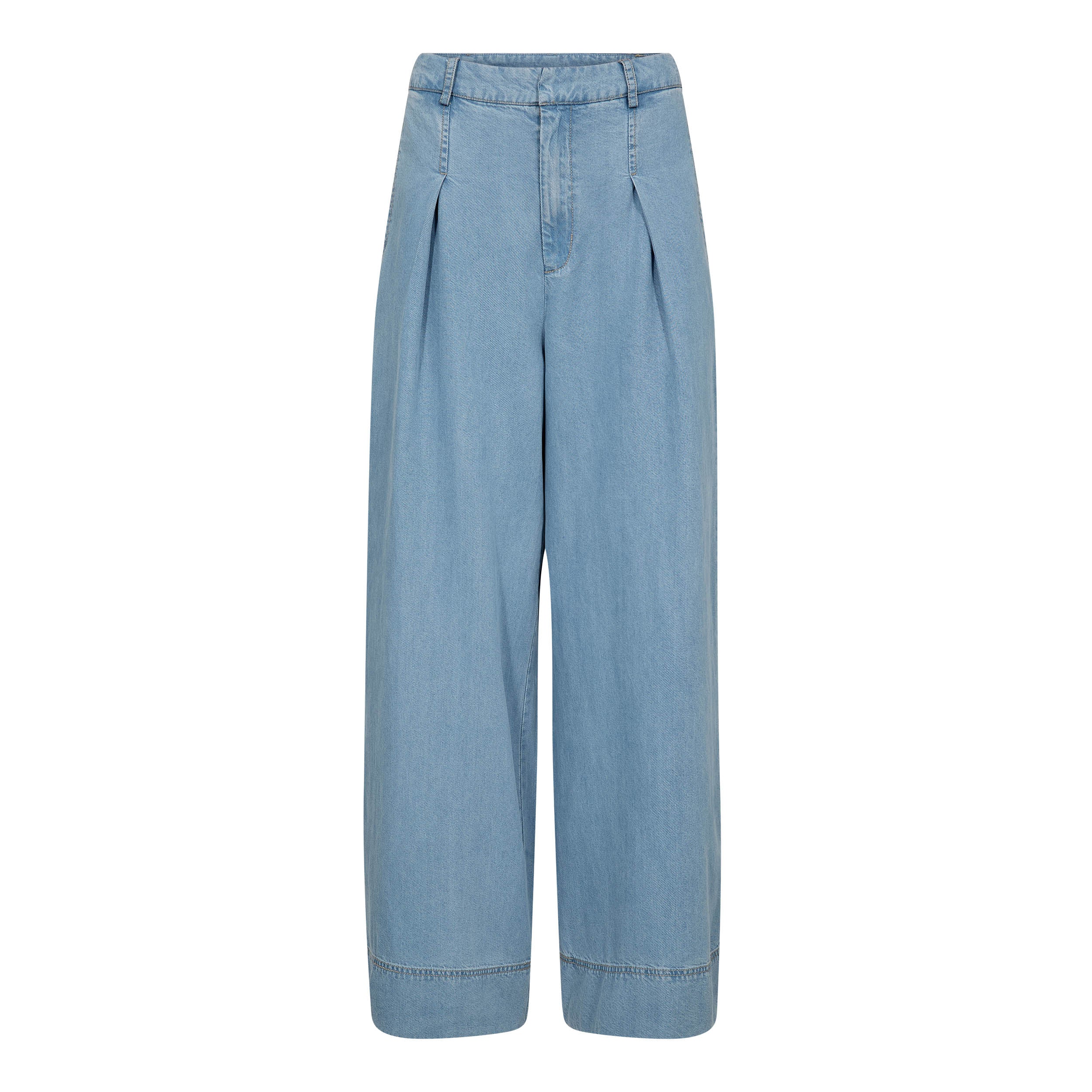 Co'couture Tilly Pleat Pant - Fade Denim