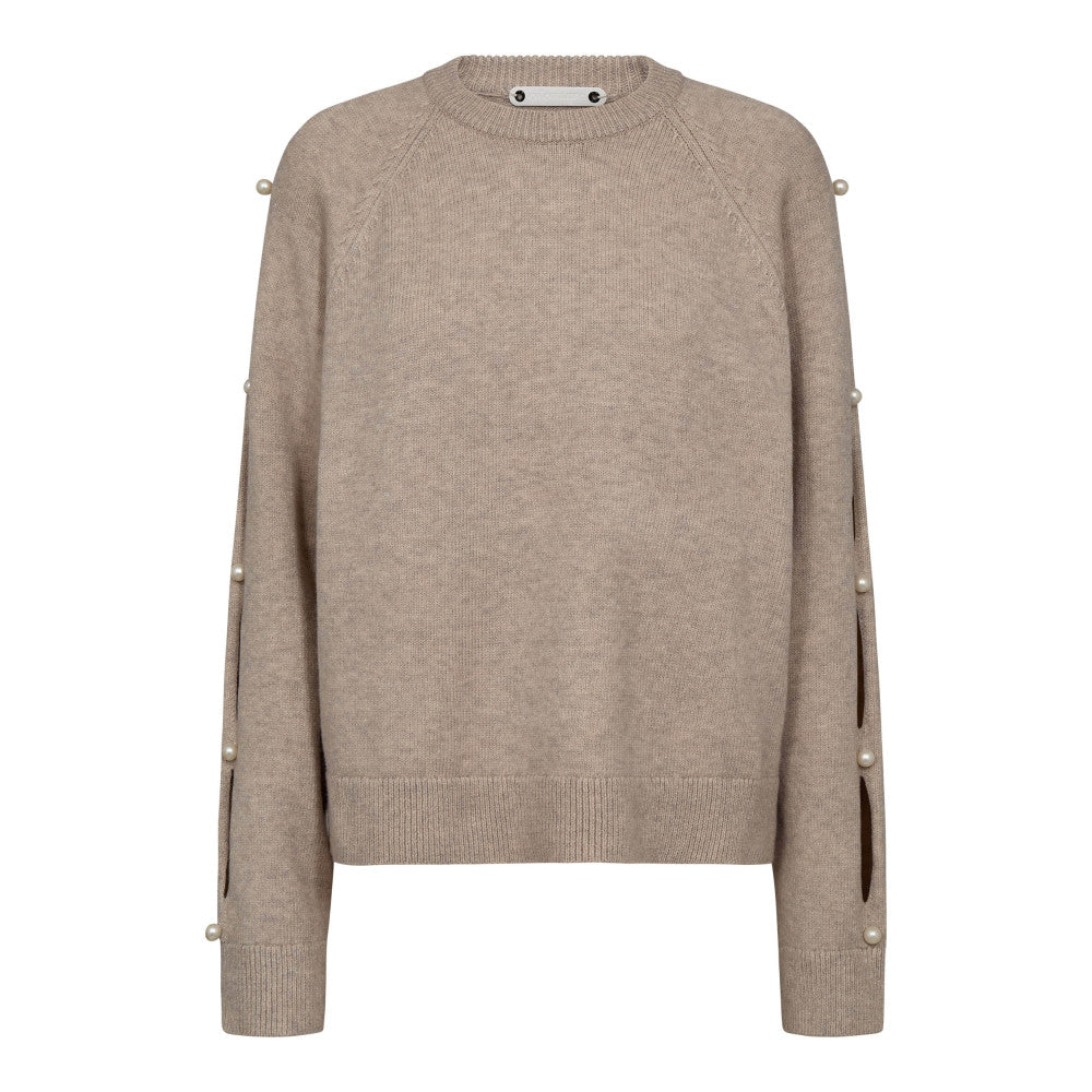 Co'couture Rowan Pearl Sleeve Knit - Bone