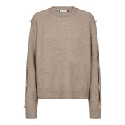 Co'couture Rowan Pearl Sleeve Knit - Bone