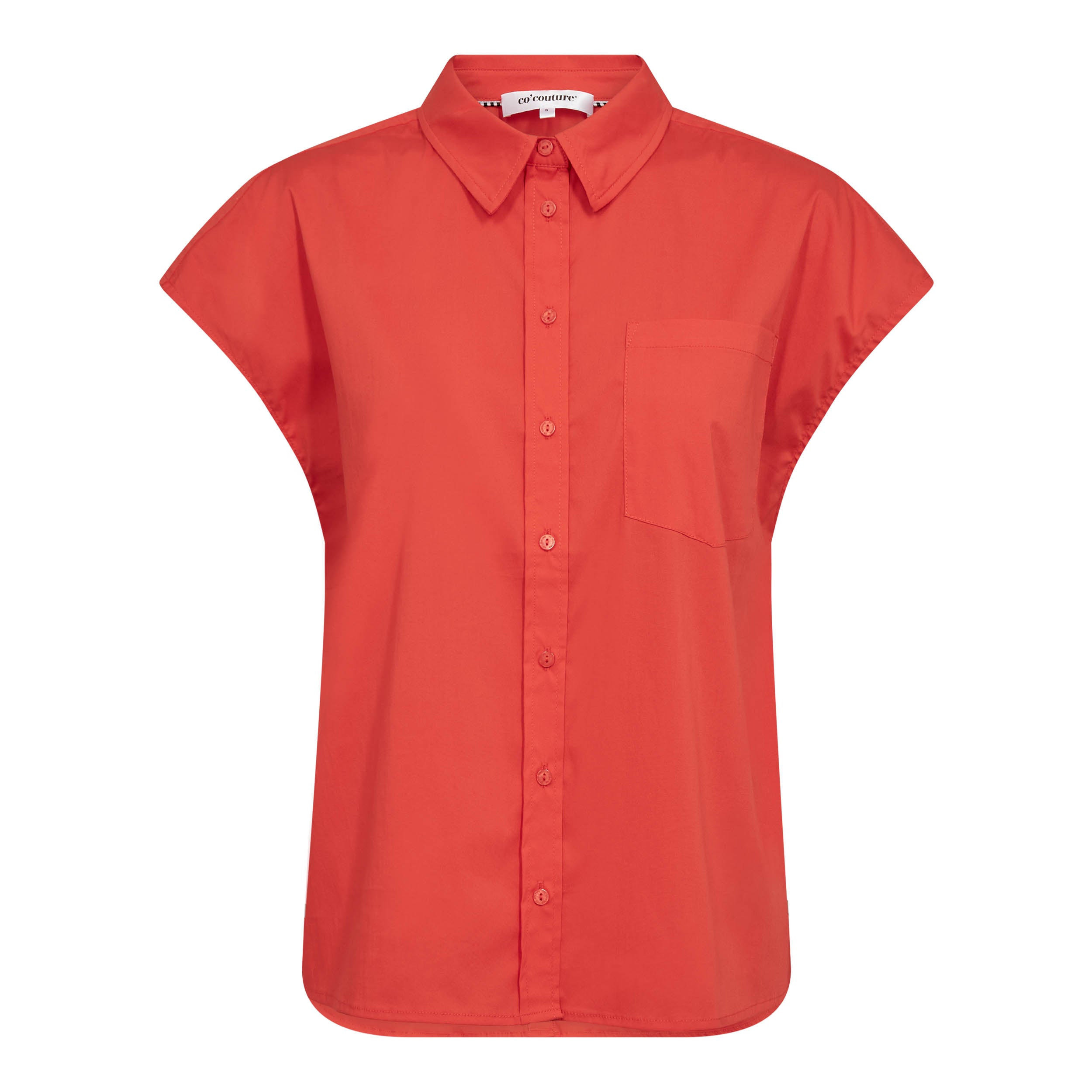 Co'couture Elara Slit Back Shirt - Flame