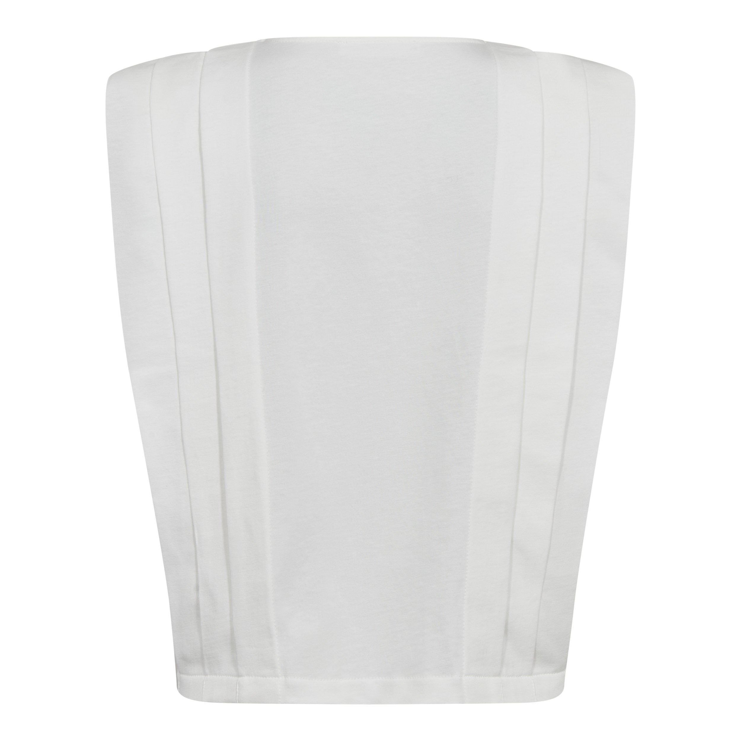 Co'couture Zelli Padded Pleat Top - White
