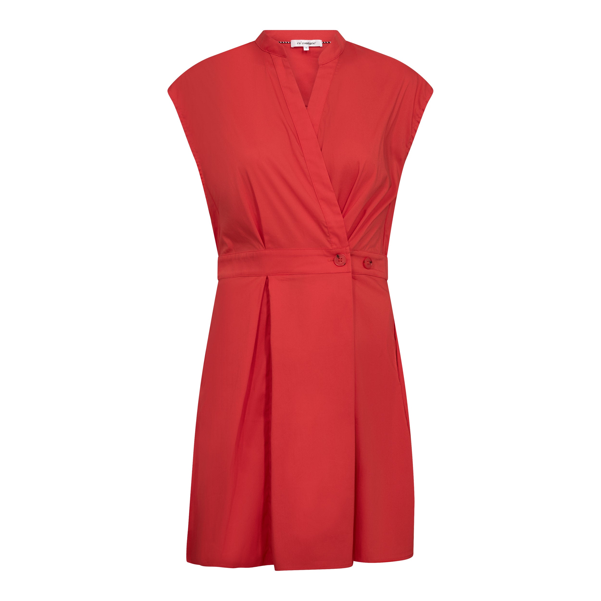 Co'couture Elara Crop Wrap Dress - Flame