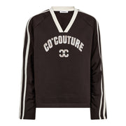 Co'couture Batu Coco V-Sweat - Dark Brown