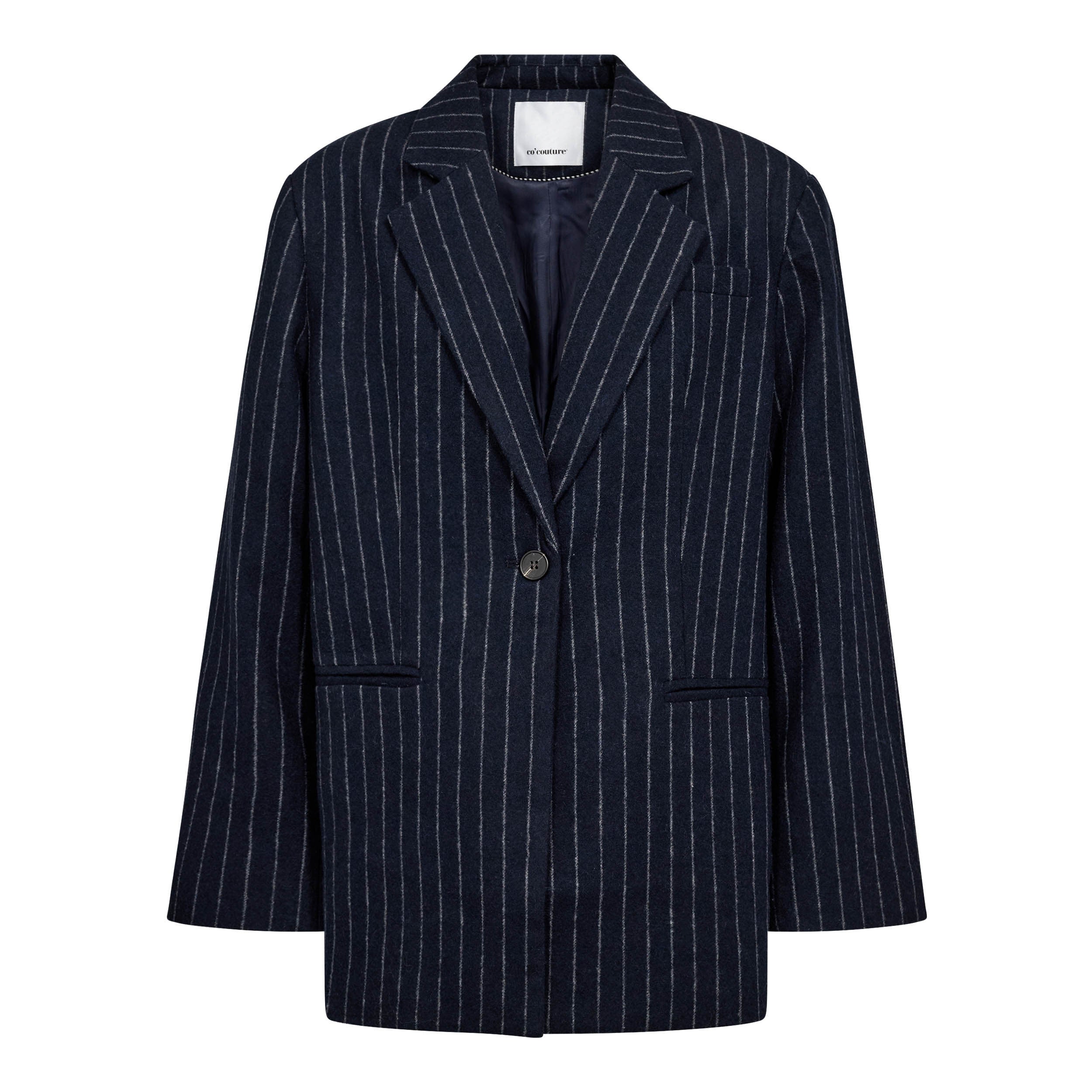 Co'couture Naida Pin Power Blazer - Navy