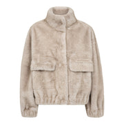Co'couture Casio Teddy Jacket - Light Grey