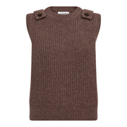 Co'couture Alvia Shoulderstrap Knit Vest - Brown