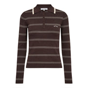 Co'couture Lue Padded Polo Knit - Brown