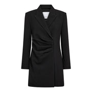 Co'couture Vola Pleat Blazer Dress - Black