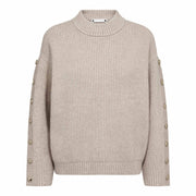 Co'couture Row Button Sleeve Knit - Bone