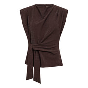 Co'couture Esti Pleat Top - Bison