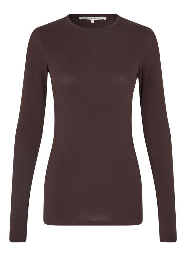 Second Female Matima O-Neck Longsleeve - Chocolate Plum