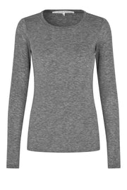 Second Female Matima O-Neck Tee - Dark Grey Melange