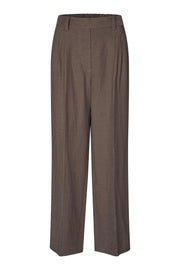 Second Female Lino Trousers - Chocolate Brown