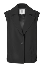 Second Female Fique Oversize Waistcoat - Black