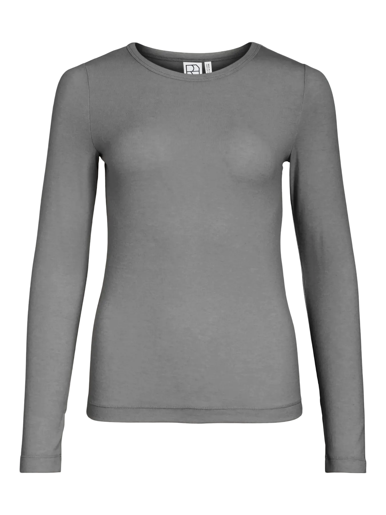 Rouge Edit Maple Mae LS O-Neck Tee - Medium Grey Melange