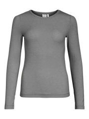 Rouge Edit Maple LS O-Neck Tee - Medium Grey Melange