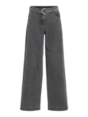 Rouge Edit Asta Midwaist Wide Fit Jeans - Light Grey Denim