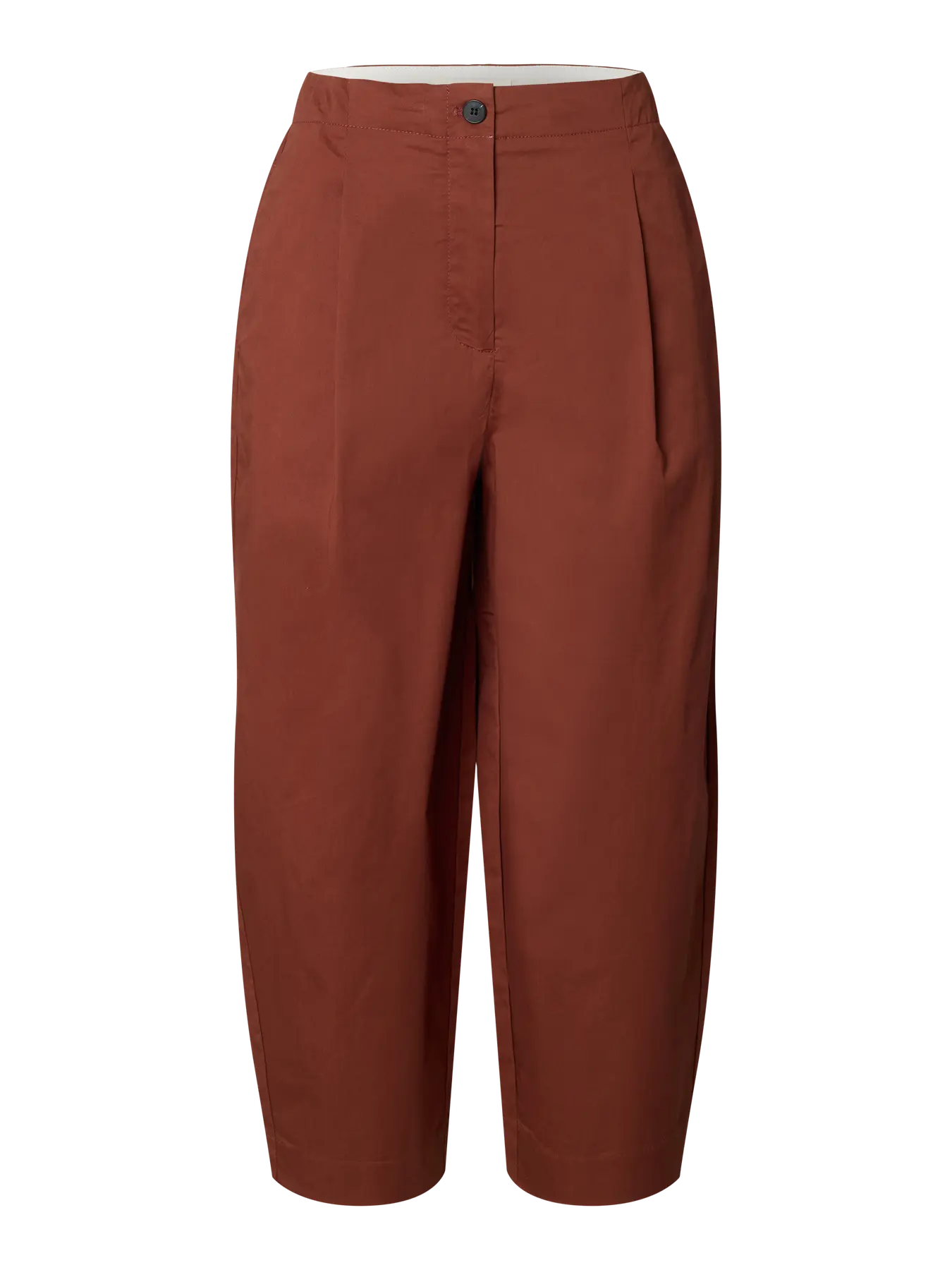Selected Femme Barrel Carmen Cropped Pant - Cherry Mahogany