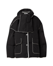 Edited Azaria Jacket - Black + Gardenia Piping