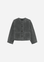 Studio Ar Aubrey Faux Mohair - Grey Melange